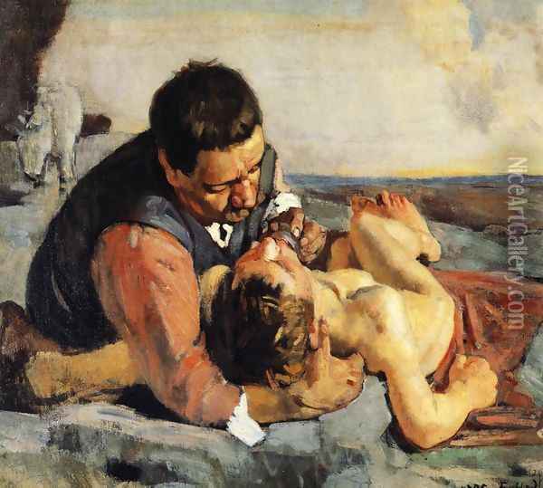 The Good Samaritan Oil Painting - Ferdinand Hodler