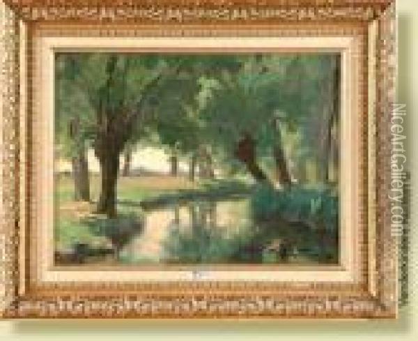 Le Ruisseau Oil Painting - Pierre Abatucci