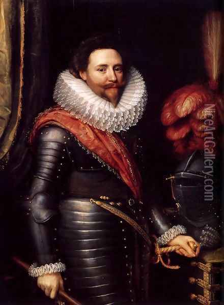Portrait of Frederick Hendrick, Prince of Orange-Nassau Oil Painting - Michiel Jansz. van Miereveld