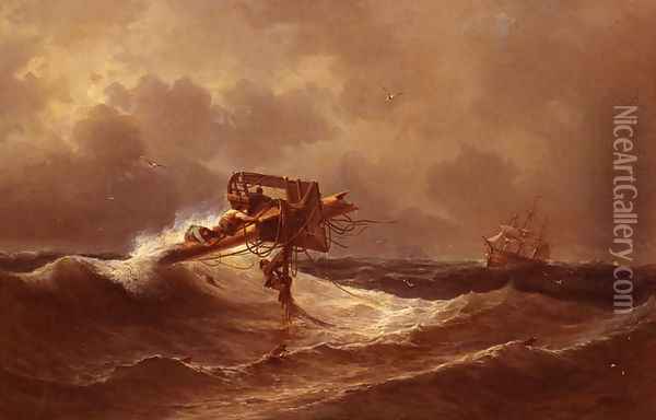 The Rescue Oil Painting - Ivan Konstantinovich Aivazovsky