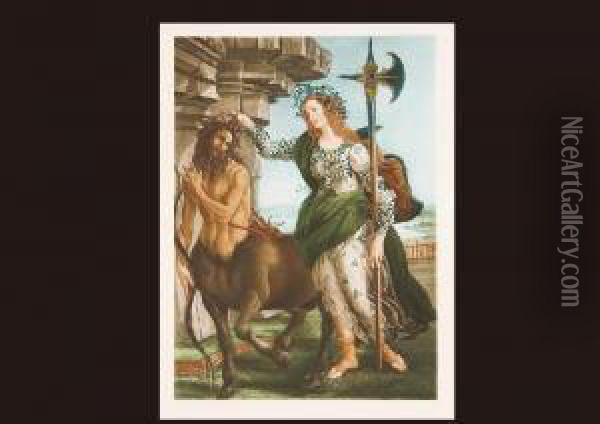 Pallas Oil Painting - Sandro Botticelli