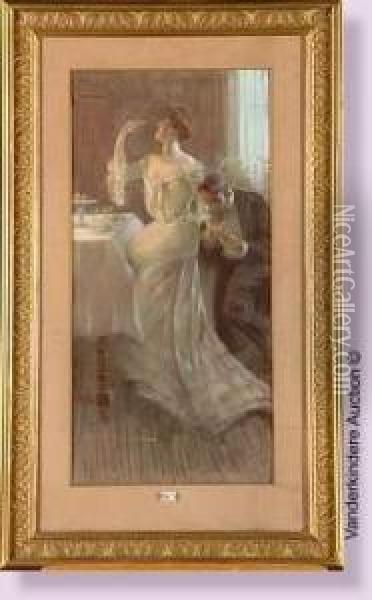 Femme Legere Oil Painting - C.G. Michelot