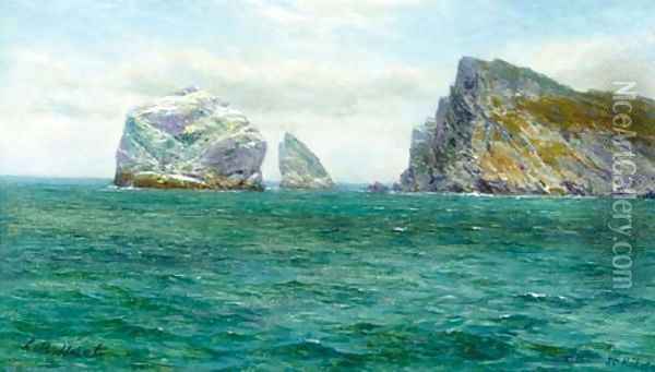 Stac Lee and Boreray, St. Kilda Oil Painting - Louis Bosworth Hurt