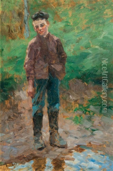 Famer Boy Oil Painting - Thomas Herbst