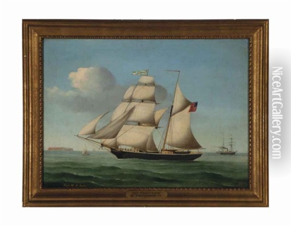 The Sailship Constance Oil Painting - Heinrich Andreas Sophus Petersen