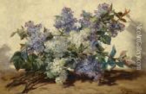 Lilac Oil Painting - Georges Jeannin
