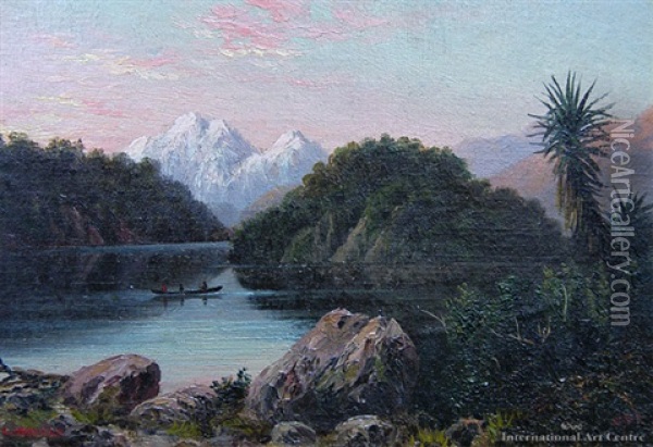 Lake Wanaka Oil Painting - William George Baker