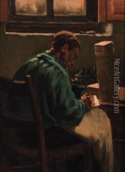 The Tile Painter - A Study Oil Painting - Alexander Gerhard Anton Ridder Van Rappard