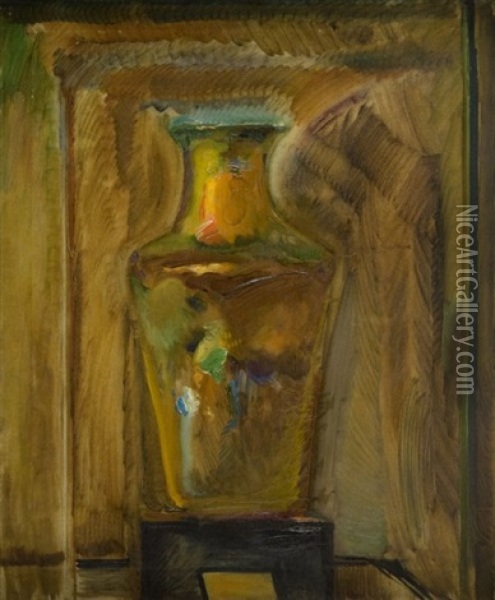 Wazon Oil Painting - Gustav Gwozdecki