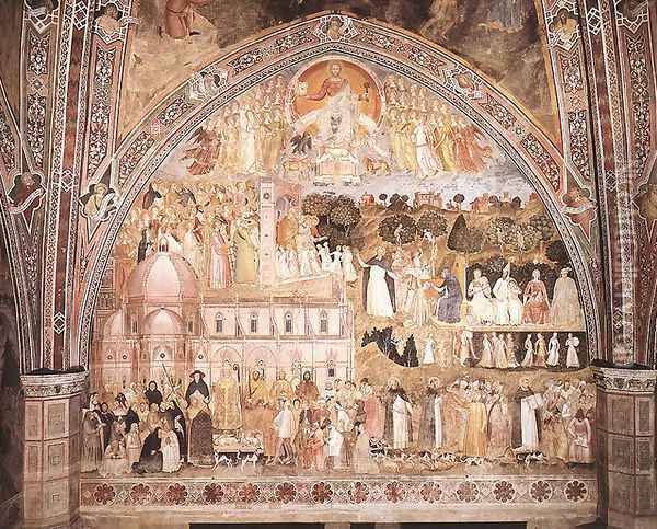 The Church Militant and Triumphant Oil Painting - Andrea Bonaiuti da Da Firenze