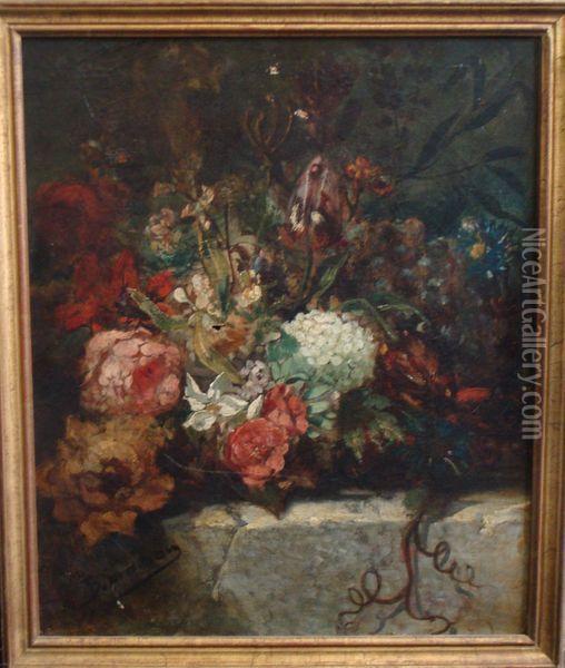 Nature Morte Aux Fleurs Oil Painting - Benedict Masson
