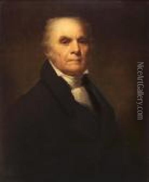 Bust Length Portrait Of A Gentleman, Possibly Mr John Brown Of Haddington Oil Painting - Sir Henry Raeburn