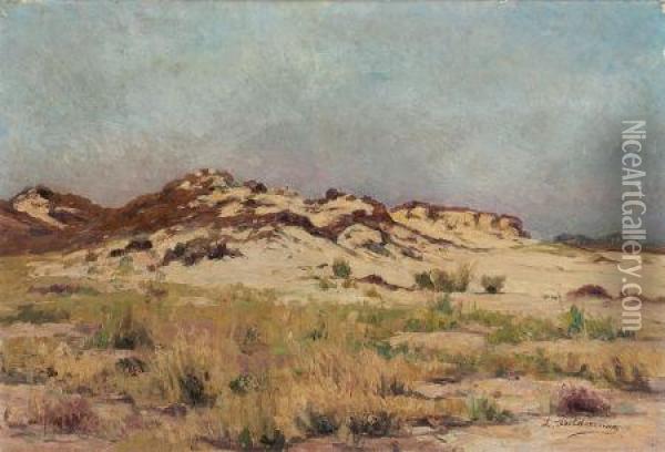 Landscape With Sand Dunes Oil Painting - Leon Delderenne