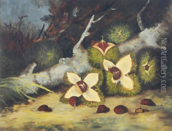 Horse Chesnuts Oil Painting - Frederick Stone Batcheller