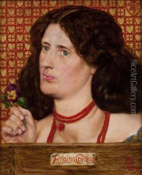 Regina Cordium: A Portrait Of Mrs Aldam Heaton Oil Painting - Dante Gabriel Rossetti