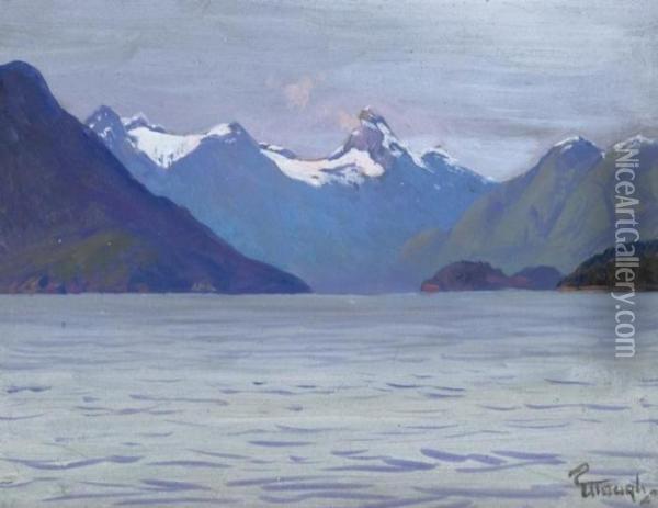 View From Desolation Sound Oil Painting - Frederick Judd Waugh