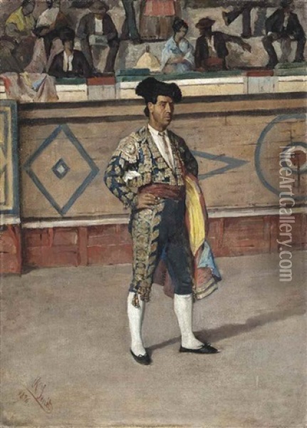 The Toreador Oil Painting - Rafael Senet y Perez
