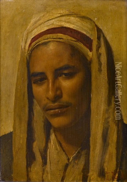 A Young Arab Oil Painting - Franz Xavier Kosler
