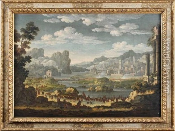 Siege D'une Ville Fortifiee Oil Painting - Jan van Bunnick