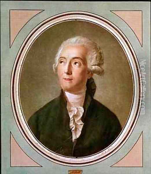 Portrait of Antoine Laurent de Lavoisier 1743-94 French chemist Oil Painting - Jean Francois Garneray