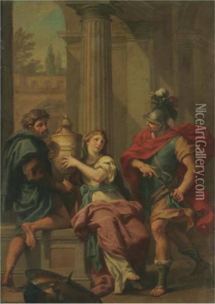 Electra And Orestes Oil Painting - Jacopo Alessandro Calvi Il Sordino