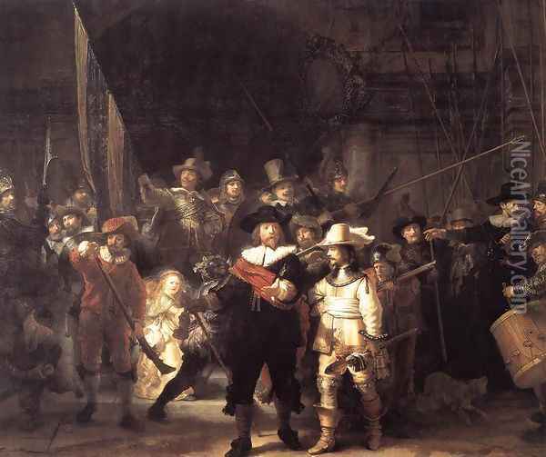 The Nightwatch 1642 Oil Painting - Rembrandt Van Rijn