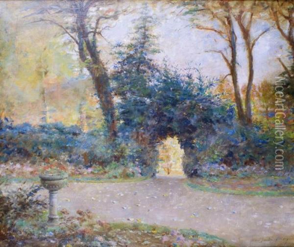 Mon Jardin A Champsecret (orne) Oil Painting - Charles Leandre
