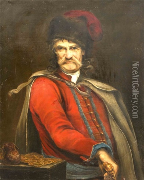 Portrait Von Johann Georg Ii. Oil Painting - Johann (Jan) Kupetzki