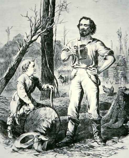 The Pioneer, from Harpers Weekly, 1868 Oil Painting - Alfred R. Waud