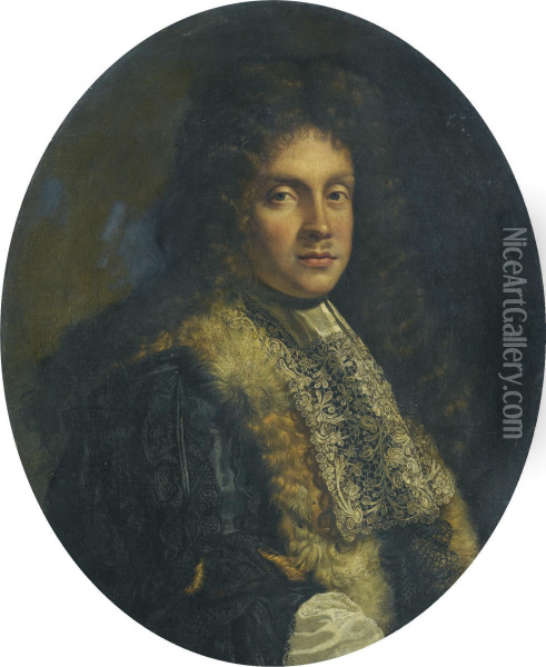 Portrait Of A Man, Bust-length Oil Painting - Benedetto Gennari