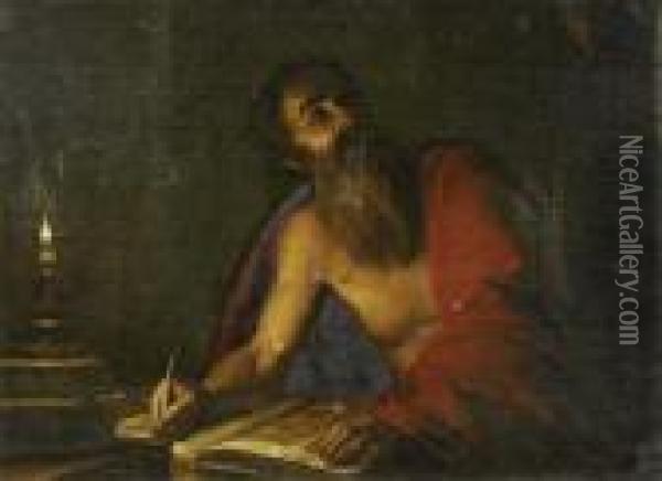 Saint Jerome Oil Painting - Michelangelo Merisi Da Caravaggio