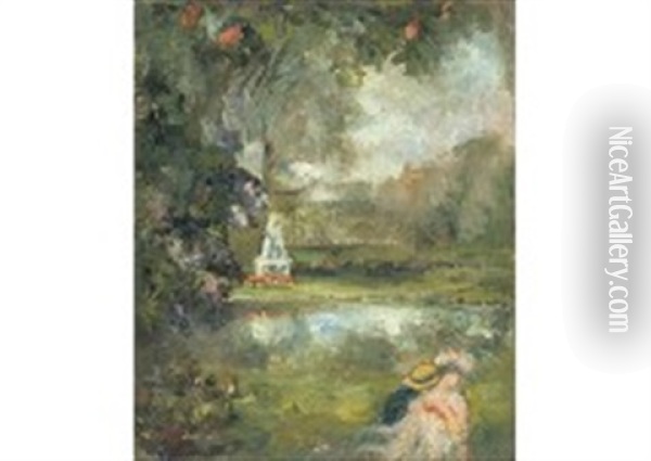 Les Jardin Et Les Fleurs Oil Painting - Pierre Laprade