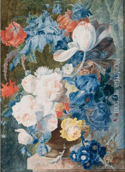 Flower Still-life Oil Painting - Jan van Os