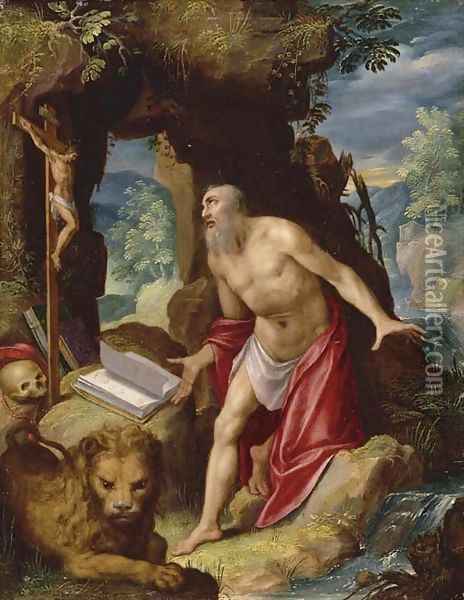 Saint Jerome Oil Painting - Lodovico Pozzoserrato (see Toeput, Lodewijk)