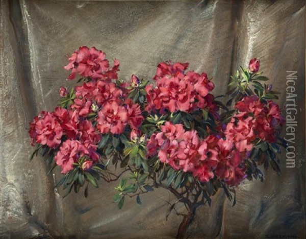 Azalie Oil Painting - Stanislaw Ejsmond