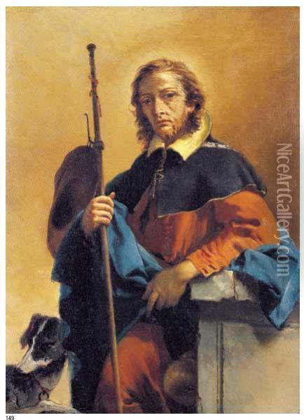 San Rocco Oil Painting - Giovanni Battista Tiepolo