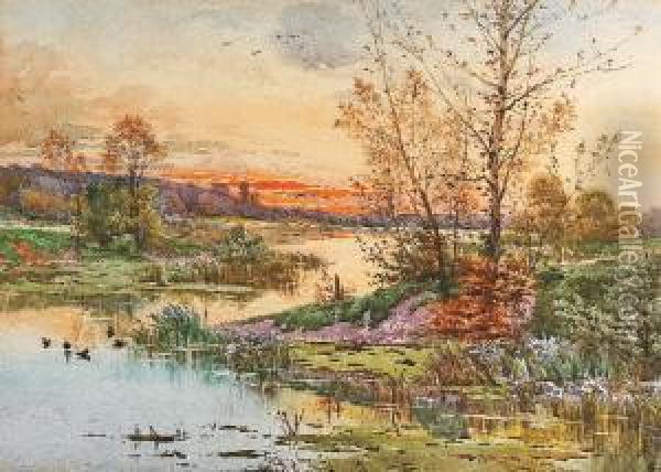 Paysage De Sologne Oil Painting - Hippolyte Jean Adam Gide