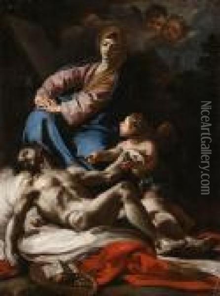 Mura, F. Oil Painting - Francesco de Mura