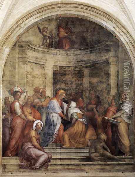 Visitation 1514-16 Oil Painting - (Jacopo Carucci) Pontormo