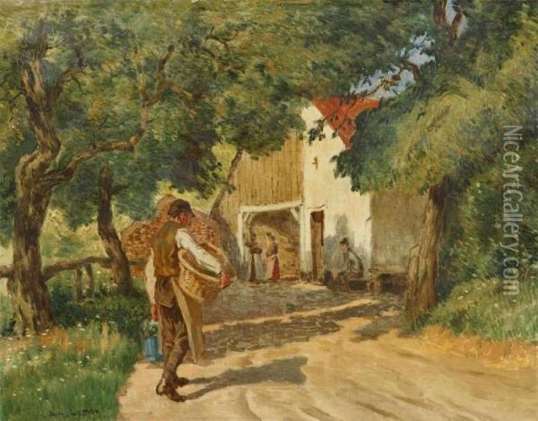 Return From The Field Oil Painting - Amedee Ernest Lynen