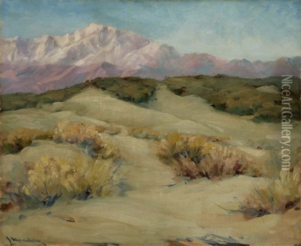 Mount San Gorgonio, Snow-capped Mountains Oil Painting - Jean Mannheim