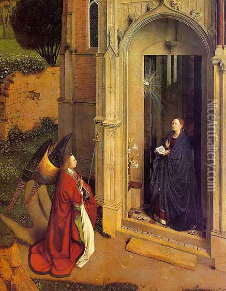 The Annunciation Oil Painting - Jan Van Eyck