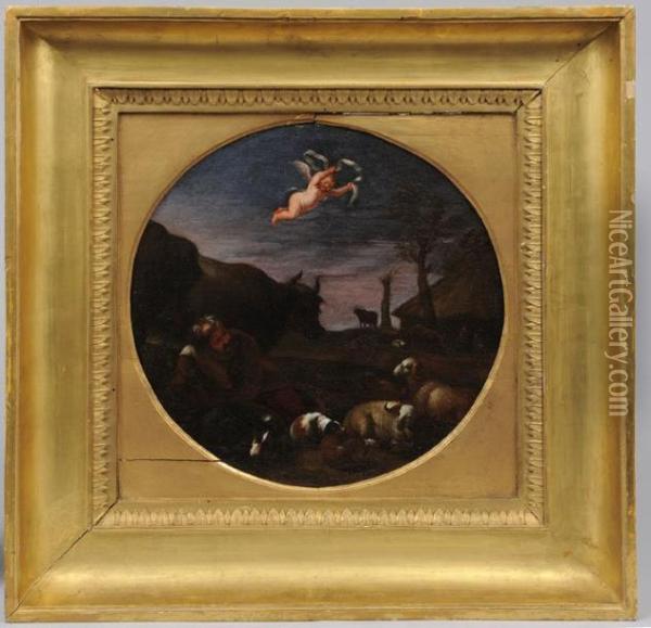 Nativite Oil Painting - Michelangelo Cerqouzzi
