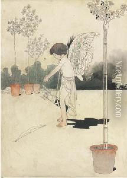 The Winged Archer Oil Painting - Charles Robinson