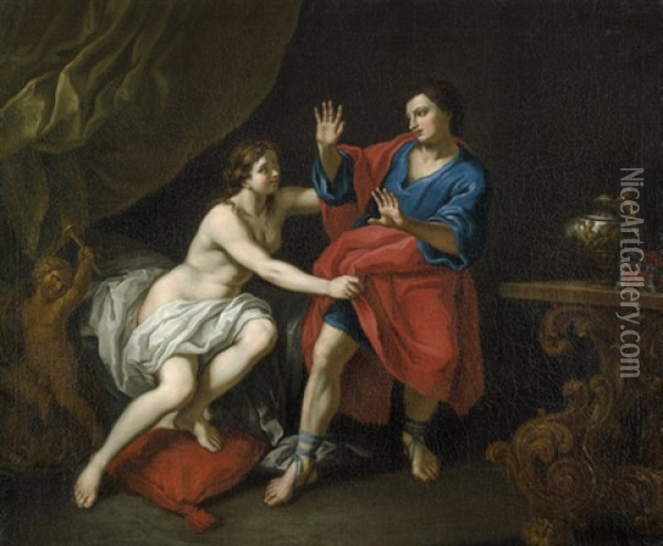 Joseph Und Potiphars Weib Oil Painting - Daniel (Joseph D.) Seiter