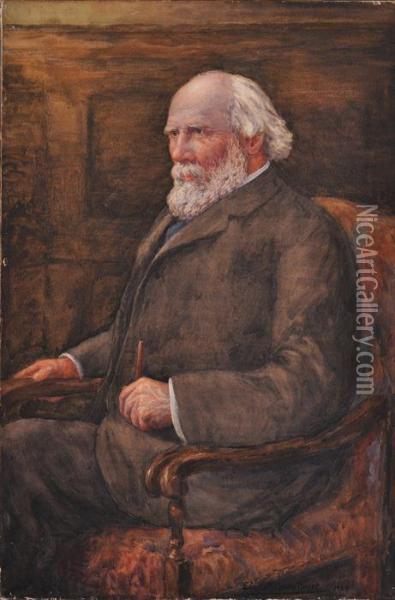 Portrait Of A White Bearded Gentleman Oil Painting - Elizabeth Gowdy Baker