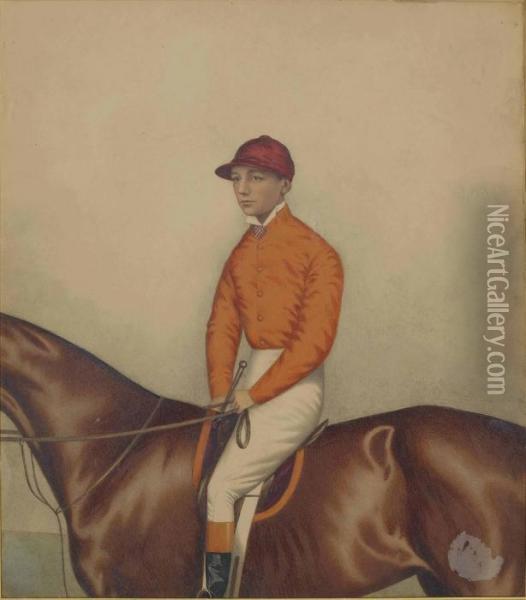 N. Robinson On Horseback Oil Painting - Joshua Dighton
