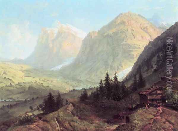 Alpine Landscape Oil Painting - William Trost Richards