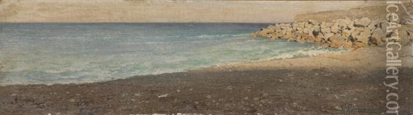 Spiaggia Oil Painting - Francesco Lojacono