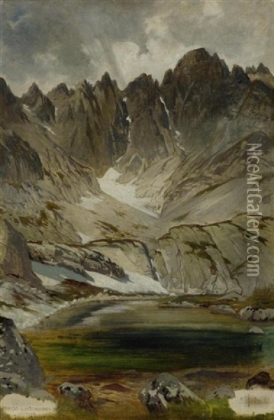 Dachstein Mit See Oil Painting - Theodor von Hoermann